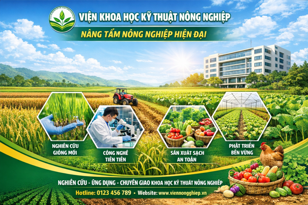 quảng cáo poster trong thang máy tại tòa nhà Viện Khoa Học Kỹ Thuật Nông Nghiệp