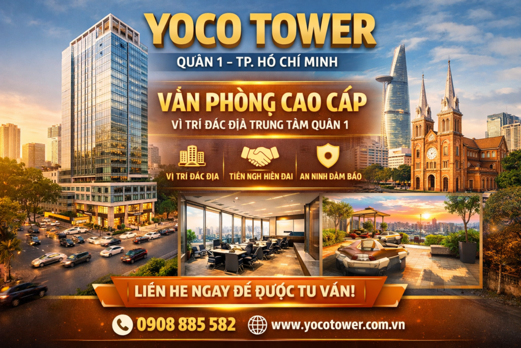 quảng cáo dán poster thang máy trong tòa nhà Yoco QUẬN 1