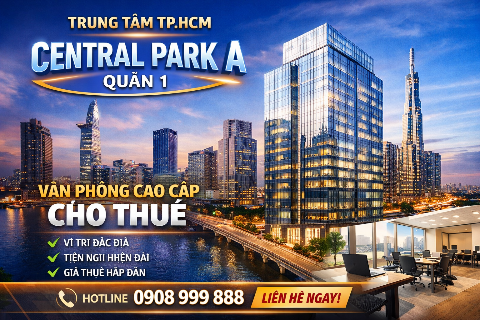 quảng cáo dán poster thang máy tại Central Park A QUẬN 1