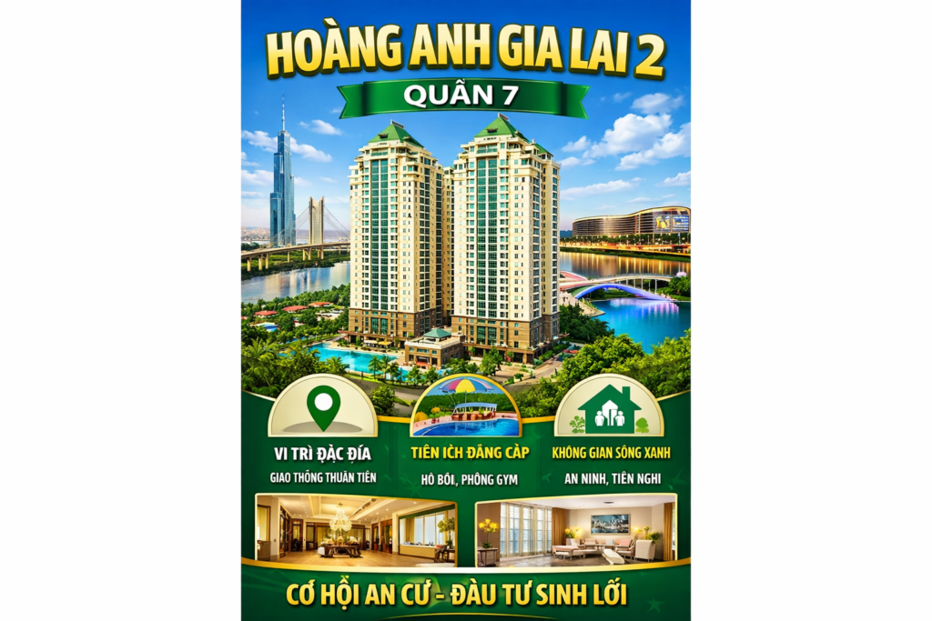 Quảng cáo dán poster thang máy tòa nhà Hoàng Anh Gia Lai 2 QUẬN 7