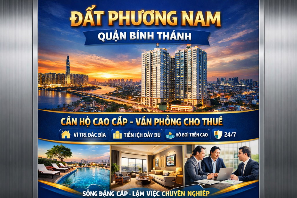 Quảng cáo dán poster thang máy tòa nhà Đất Phương Nam QUẬN BÌNH THẠNH