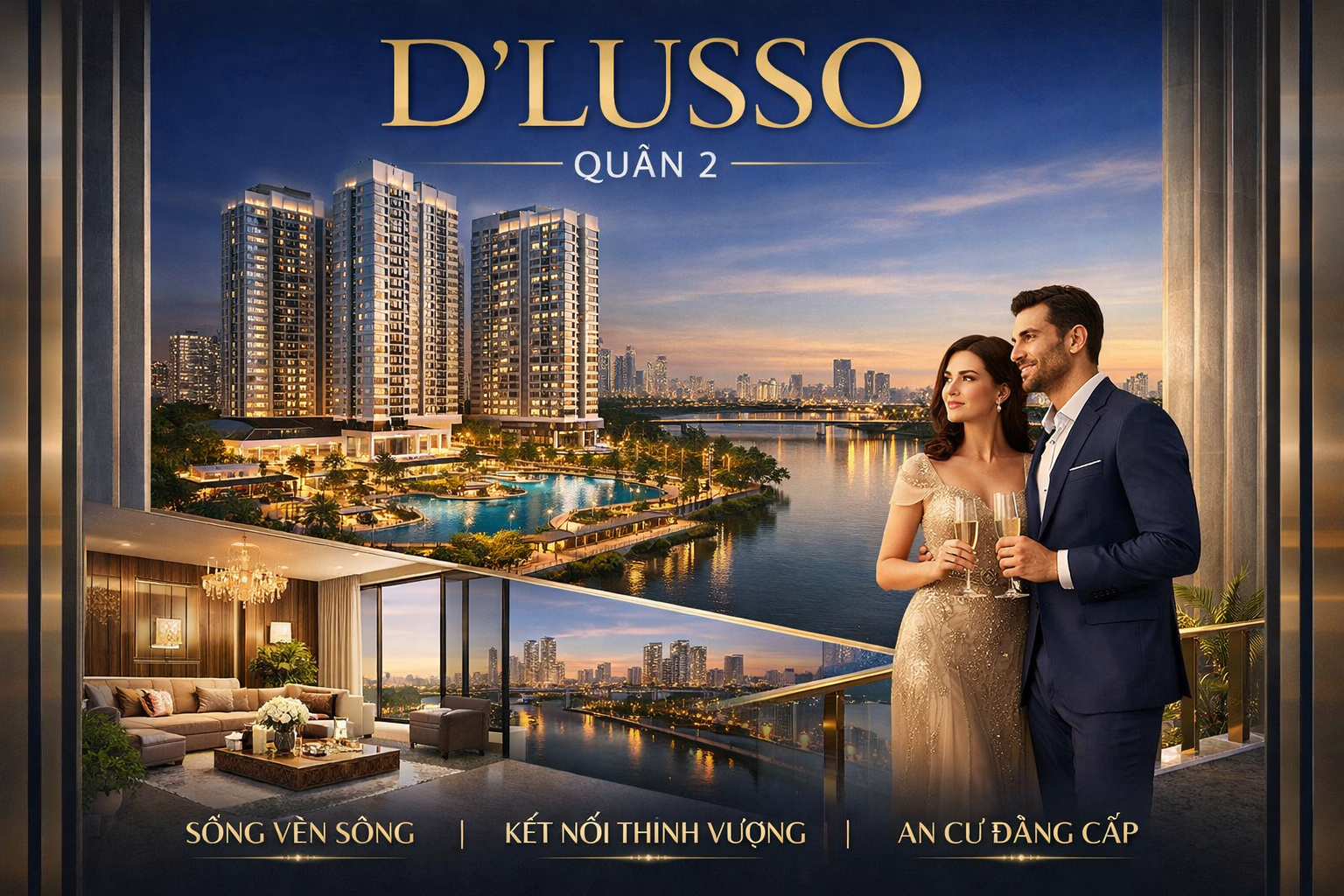 Quảng cáo dán poster thang máy tòa nhà Dlusso QUẬN 2