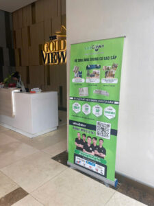 Quảng cáo standee cho vệ sinh công nghiệp