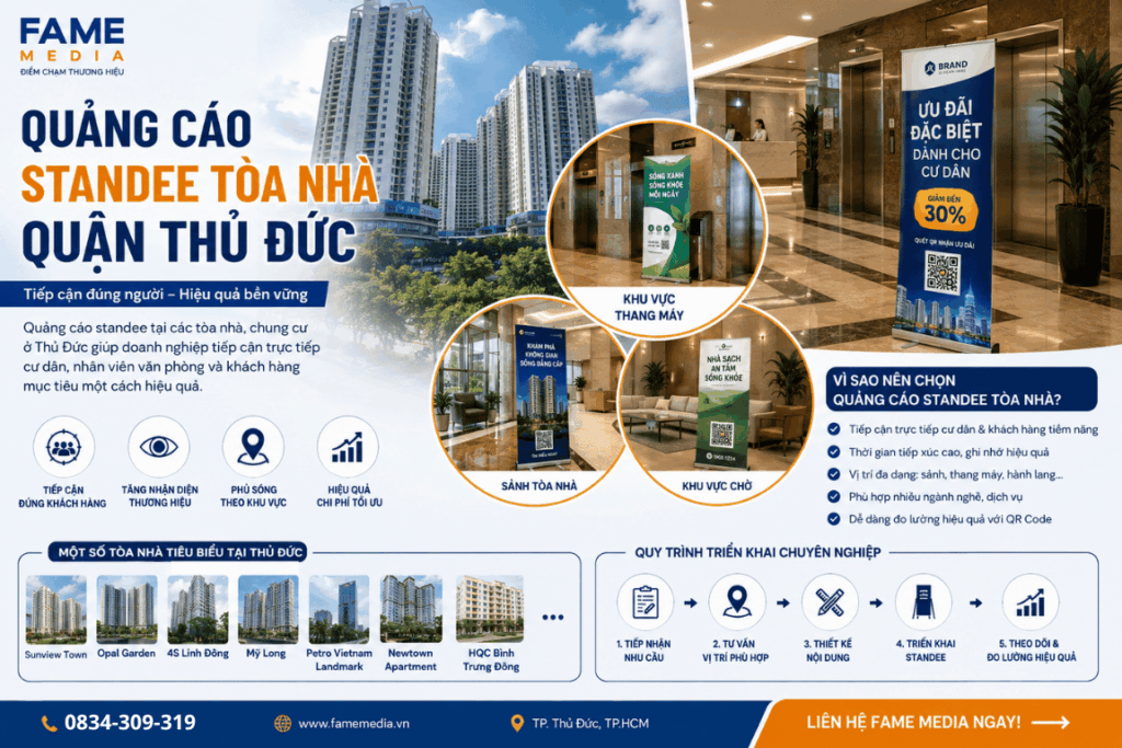 Quảng cáo standee quận Thủ Đức