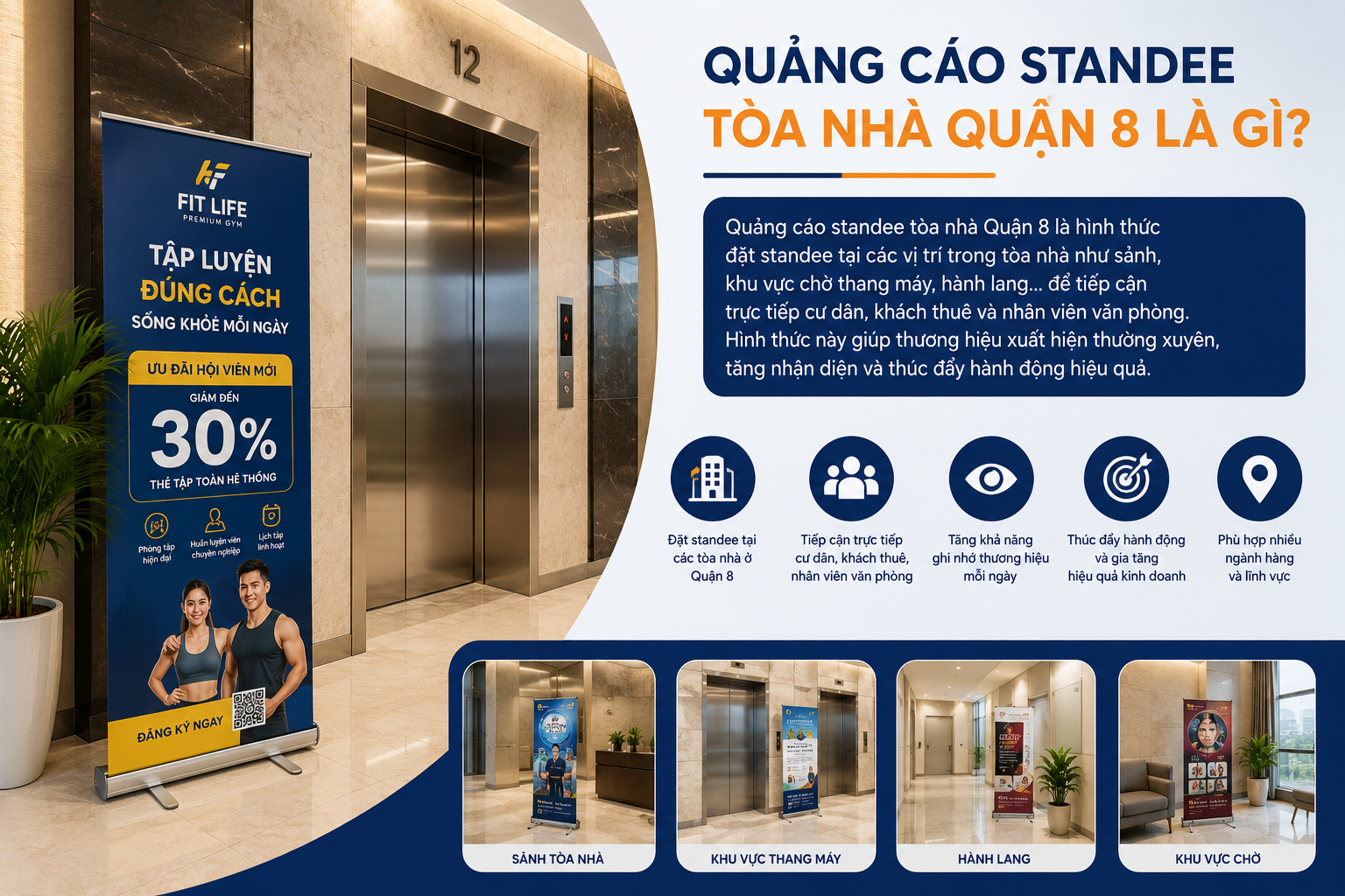 Quảng cáo standee tòa nhà Quận 8 là gì
