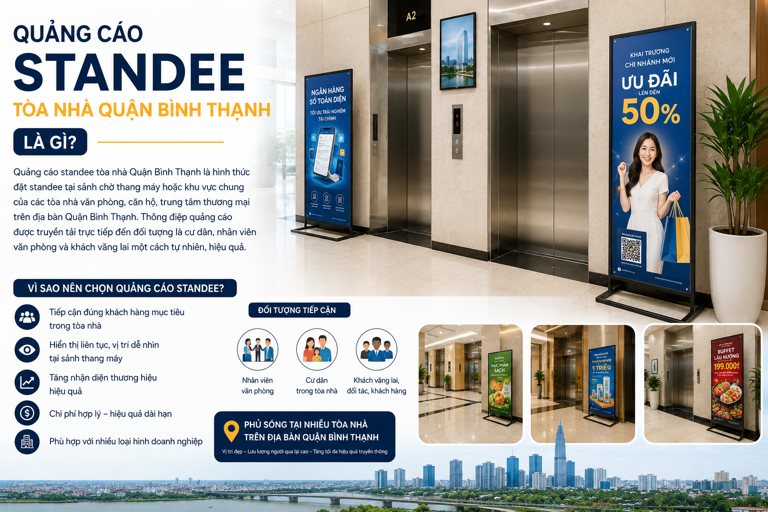 Quảng cáo standee tòa nhà Quận Bình Thạnh là gì