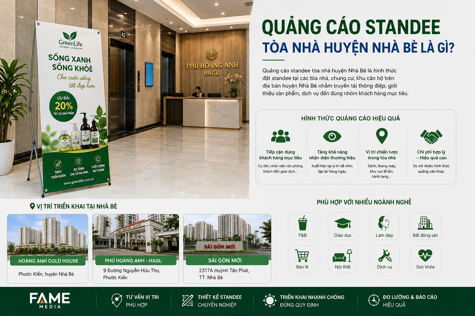 Quảng cáo standee tòa nhà huyện Nhà Bè là gì?