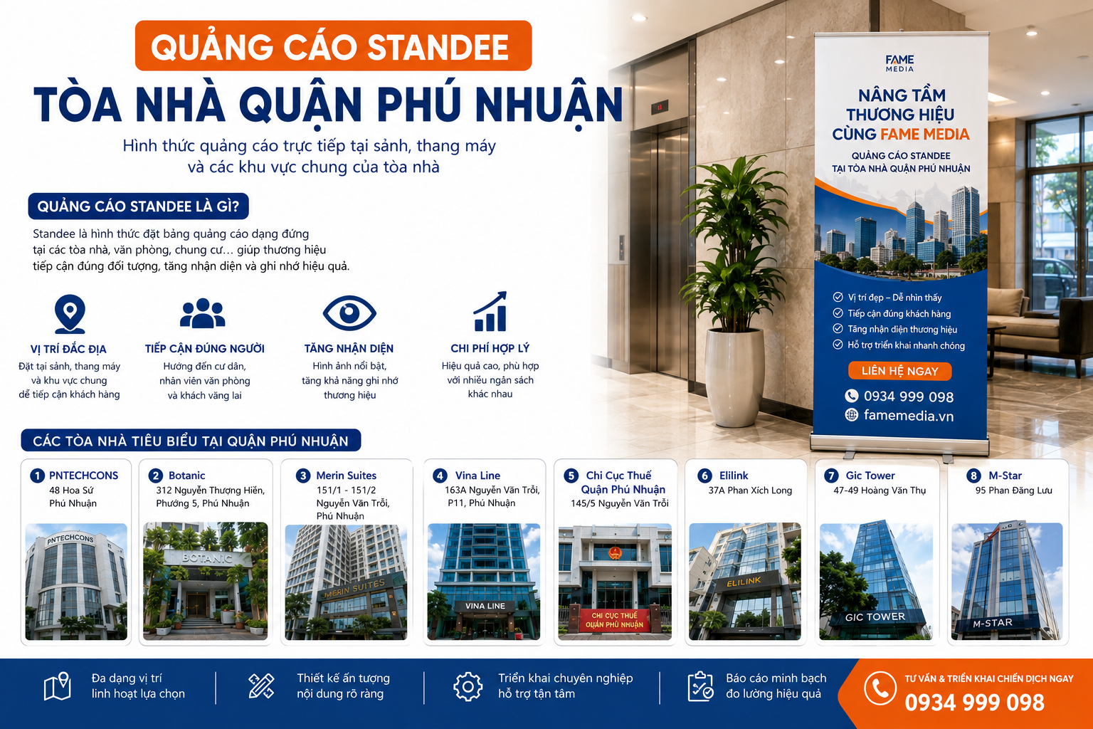 Quảng cáo standee tòa nhà quận phú nhuận là gì