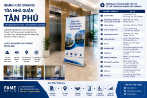 quảng cáo standee tòa nhà Quận Tân Phú