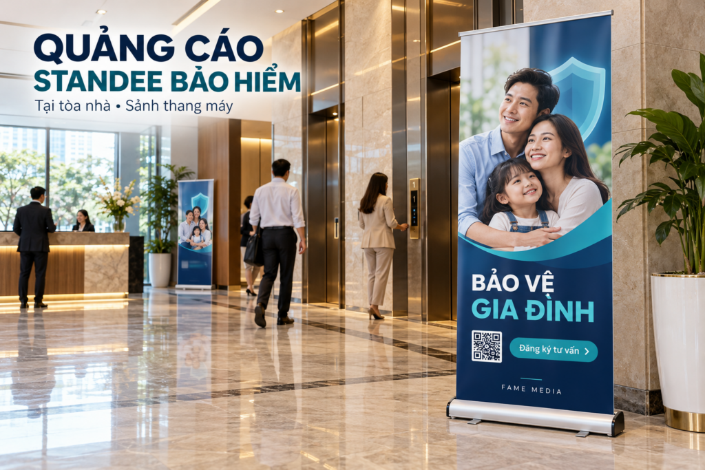 Quảng cáo Standee bảo hiểm
