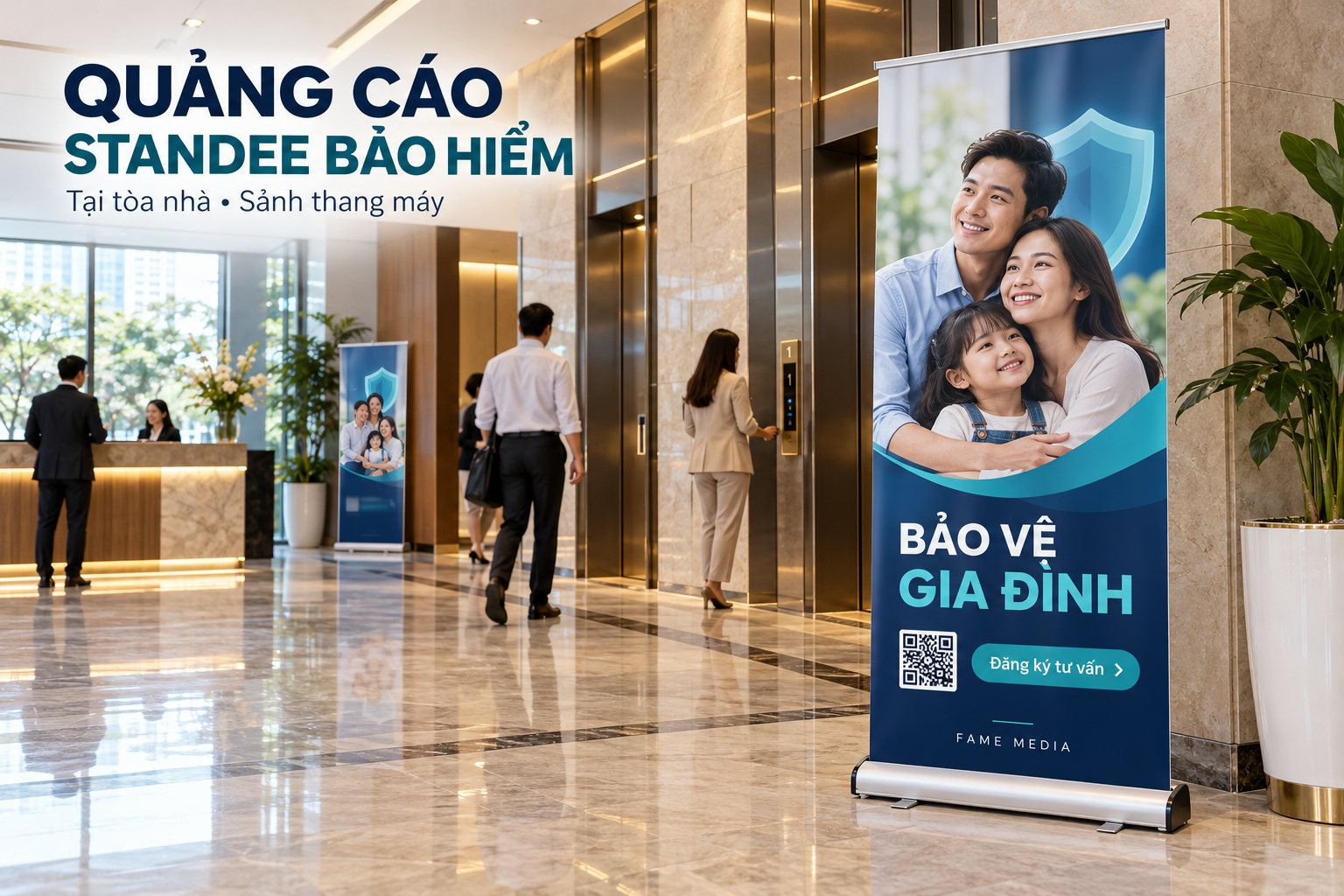Quảng cáo Standee bảo hiểm