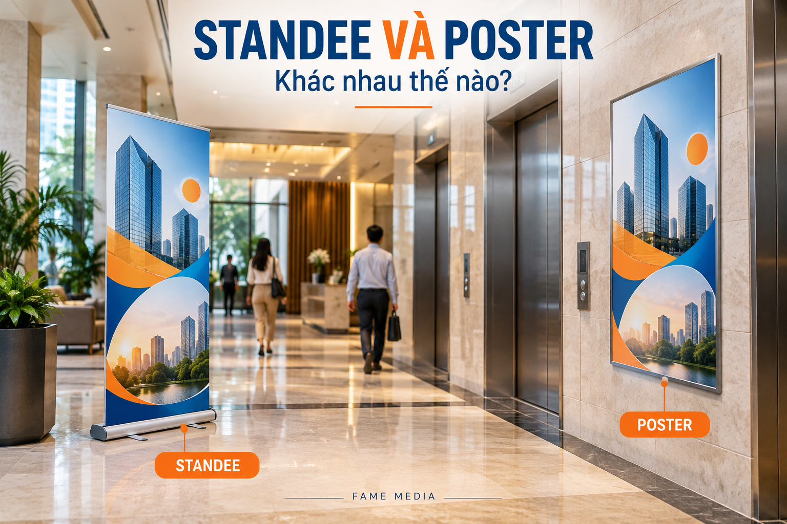 Quảng cáo Standee và Poster khác nhau thế nào?