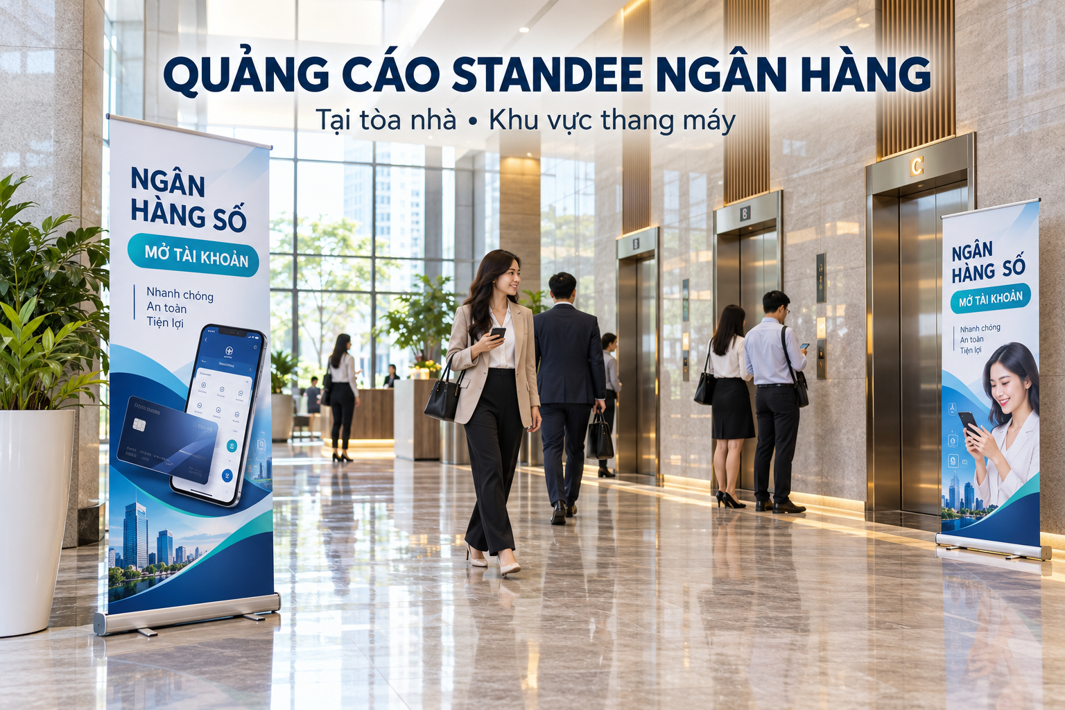Quảng cáo Standee ngân hàng